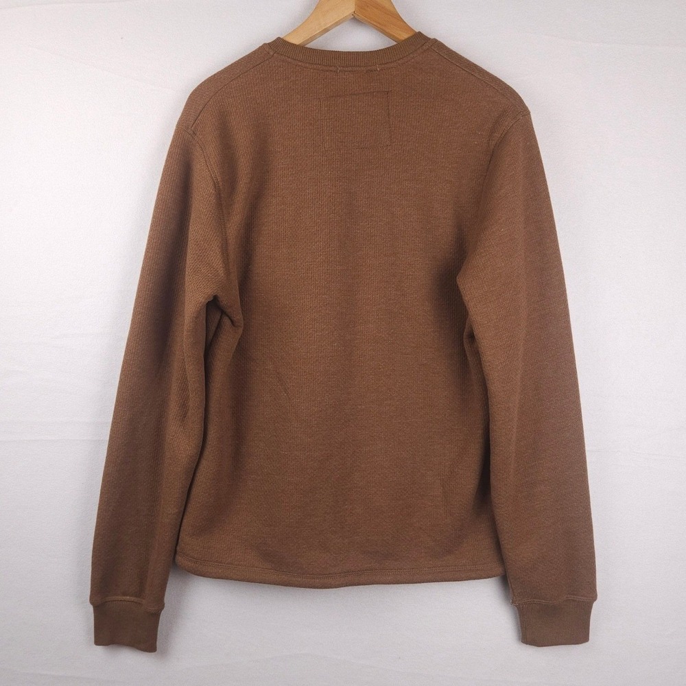 Coleman Bonded Sherpa Lined Henley Shirt Men's Small Copper Waffle Knit Thermal - Picture 9 of 14
